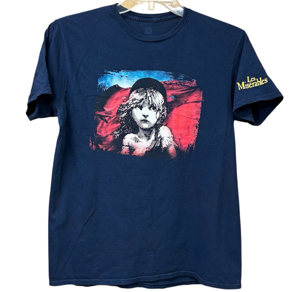 Les Miserables navy blue tee, large